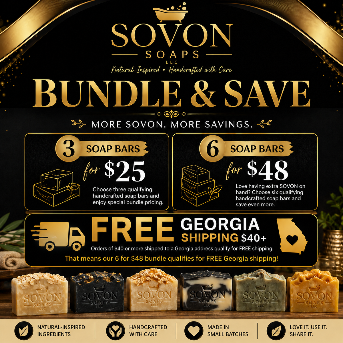 Bundle & Save with SOVON SOAPS