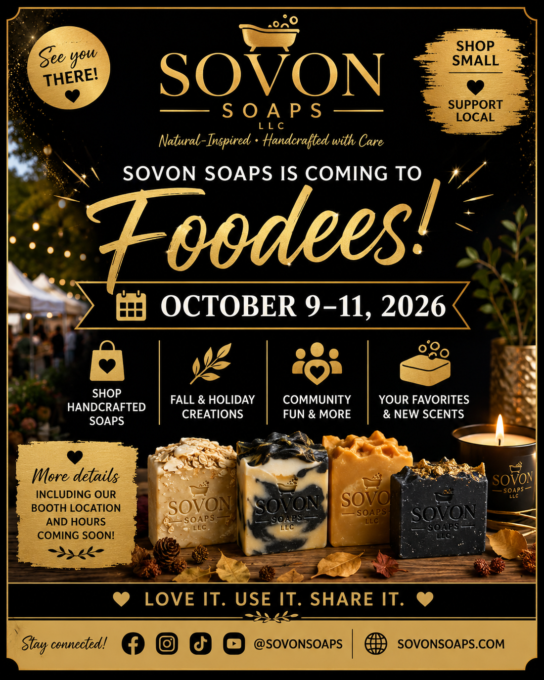 SOVON SOAPS is Coming to Foodees!
