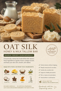 Oat Silk (Oatmeal, Tallow & Honey ) Body Soap