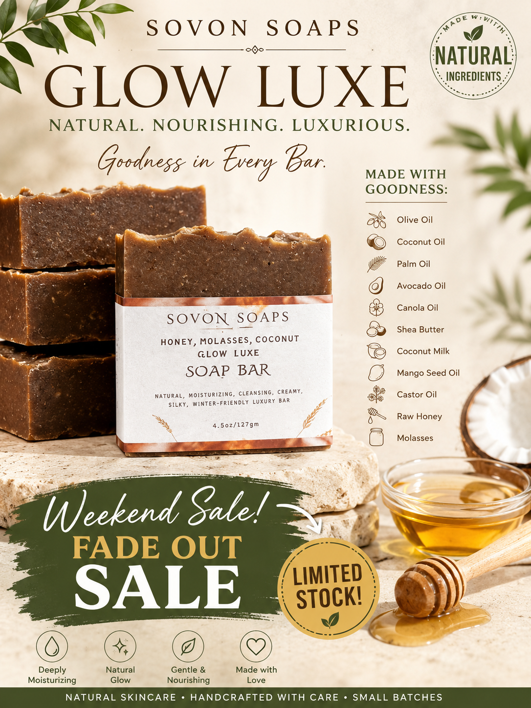 Glow Luxe - Molasses Soap Bar